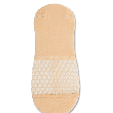 Conte Esli #IS007 - 1 pair Cotton Invisible Women's Footlets (with sheer mesh insert)