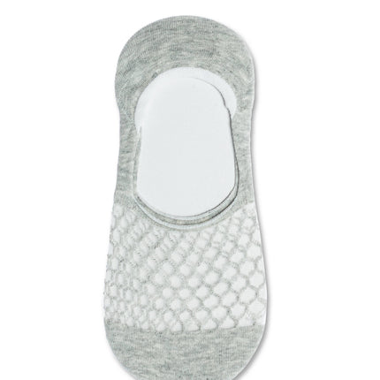 Conte Esli #IS007 - 1 pair Cotton Invisible Women's Footlets (with sheer mesh insert)