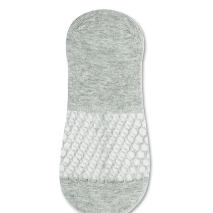 Conte Esli #IS007 - 1 pair Cotton Invisible Women's Footlets (with sheer mesh insert)