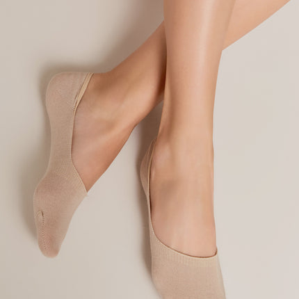 Conte Classic #16S-12SP - 1 pair 70% Cotton No-show Women's Footlets
