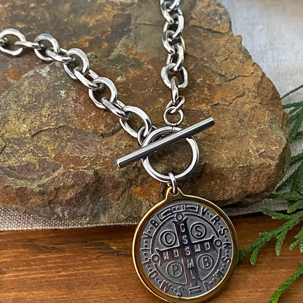 ST. BENEDICT TOGGLE NECKLACE