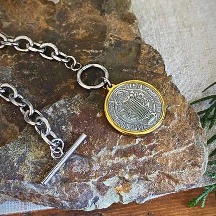 ST. BENEDICT TOGGLE NECKLACE