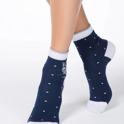 Conte Elegant #17S-67SP(715) - Cotton Women's Socks Gift Box (2 pairs pack)