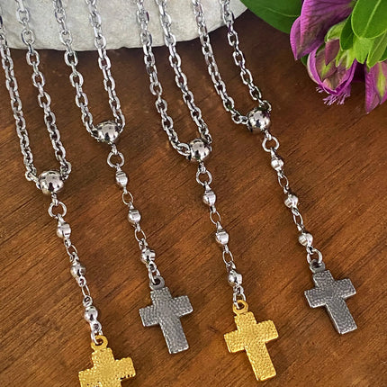 CROSS LARIAT CHOKER
