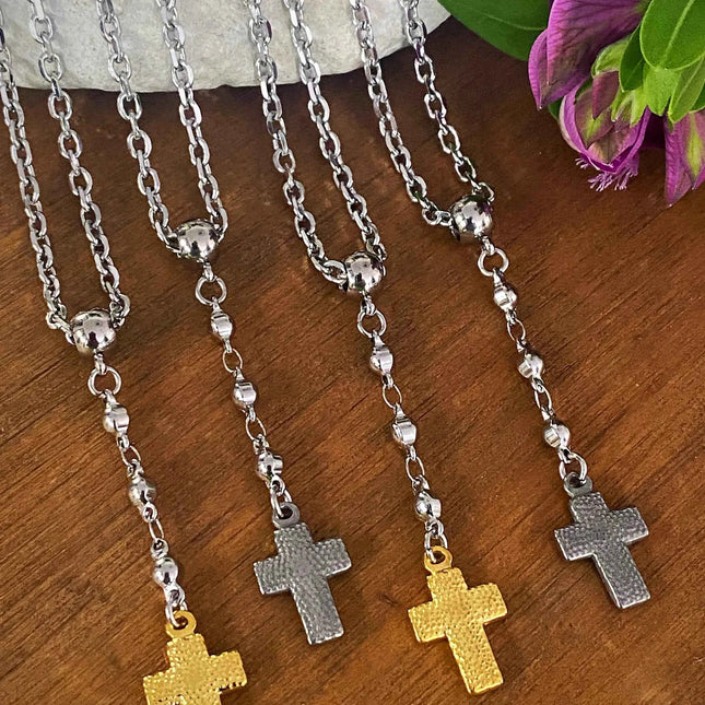 CROSS LARIAT CHOKER