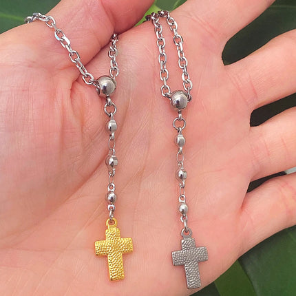 CROSS LARIAT CHOKER