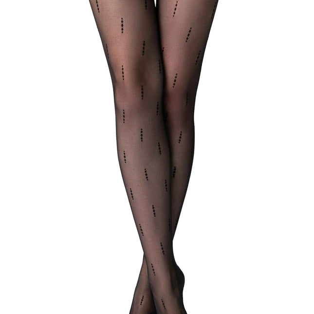 Conte Element 20 Den - Fantasy Women's Tights with Vertical Dotted Line Pattern (24S-84SP)