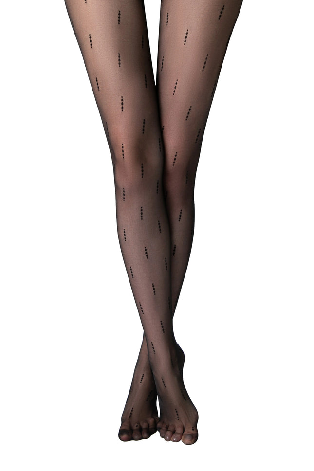 Conte Element 20 Den - Fantasy Women's Tights with Vertical Dotted Line Pattern (24S-84SP)