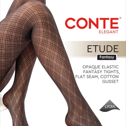 Conte Etude 40 Den - Fantasy Women's Tights with Geometric Pattern (24S-82SP)