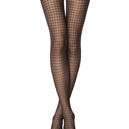 Conte Encore 25 Den - Fantasy Women's Tights with an openwork houndstooth pattern (17S-77SP)