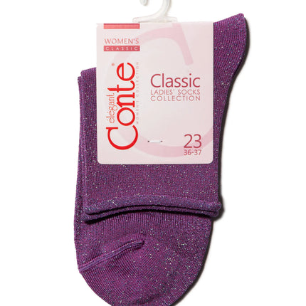 Conte Classic #17S-16SP(000) - 1 pair Viscose Women's Socks (lurex, without elastic)