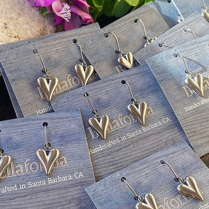 SILVER HEART EARRINGS
