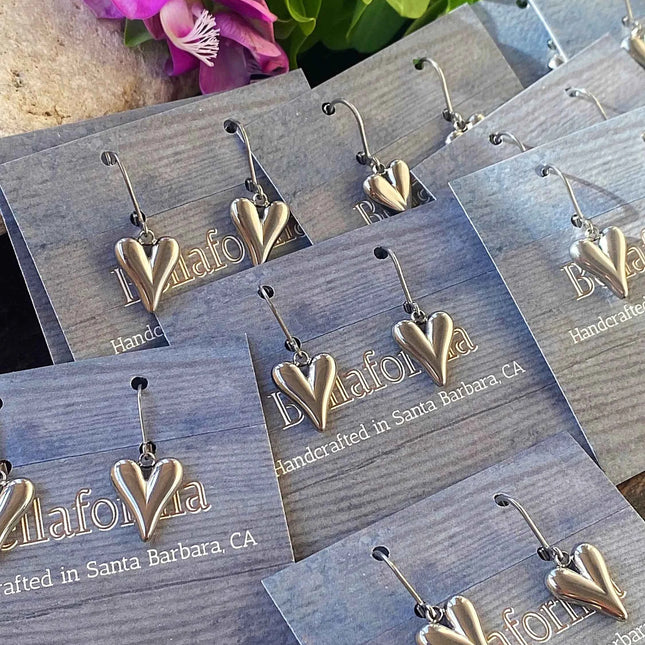 SILVER HEART EARRINGS