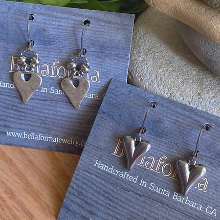 SILVER HEART EARRINGS