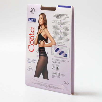 Conte Slimfit 20 Den - Modelling Women's Tights with a Wide Shaping Belt (8С-73СП)