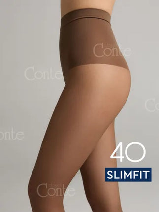 Conte Slimfit 40 Den - Modelling Women's Tights With a Wide Shaping Belt (23С-6СП)