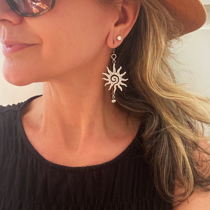 HAMMERED SUN EARRINGS