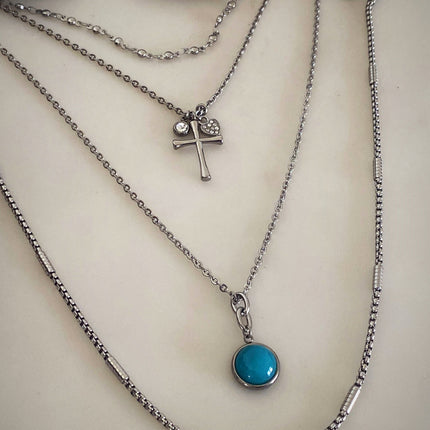 STONE CHARM NECKLACE