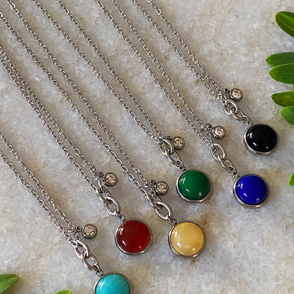 STONE CHARM NECKLACE