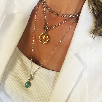 STONE CHARM NECKLACE
