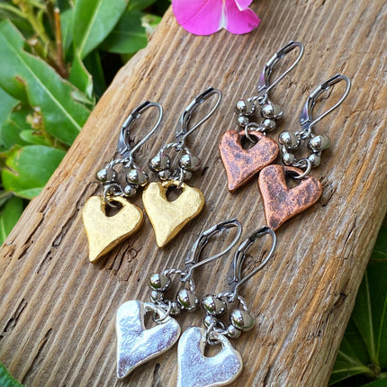 RUSTIC HEART EARRINGS