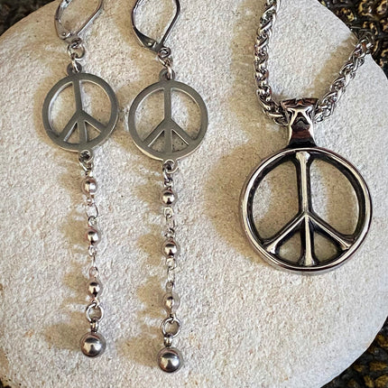 PEACE CHAIN EARRINGS