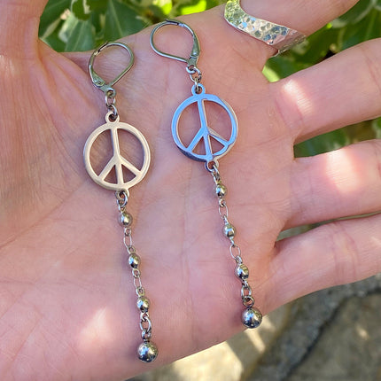 PEACE CHAIN EARRINGS
