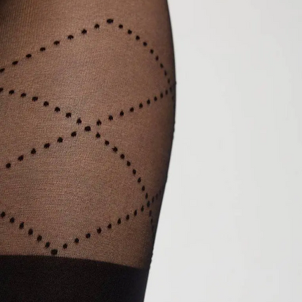 Conte Fabia 50 Den - Fantasy Women's Tights with imitate stockings & geometric pattern of dots (21S-177SP)