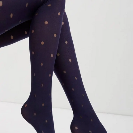 Conte Enjoy 50 Den - Fantasy Opaque Women's Tights with Sheer Polka Dots (19S-241SP)