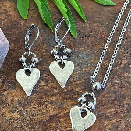 RUSTIC HEART EARRINGS