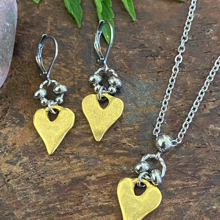 RUSTIC HEART EARRINGS