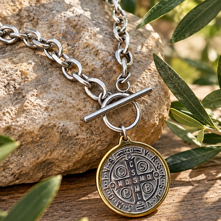 ST. BENEDICT TOGGLE NECKLACE