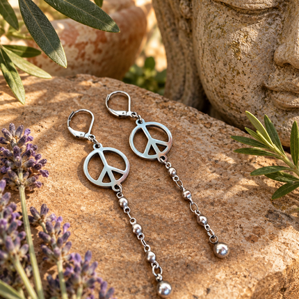 PEACE CHAIN EARRINGS