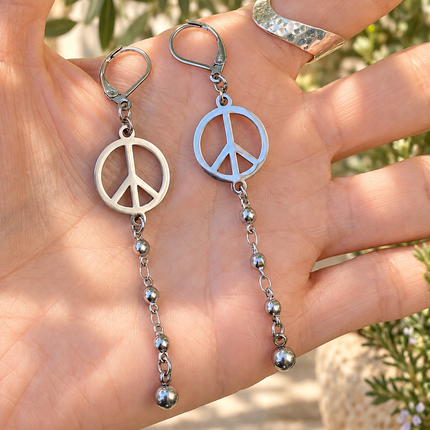 PEACE CHAIN EARRINGS