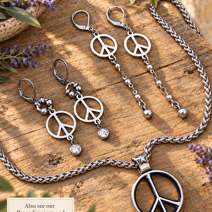 PEACE CHAIN EARRINGS
