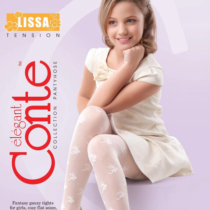 Conte Lissa 20 Den - Fantasy Thin Tights for Girls with a "flower umbrellas" - 4yr. (14С-8СП)