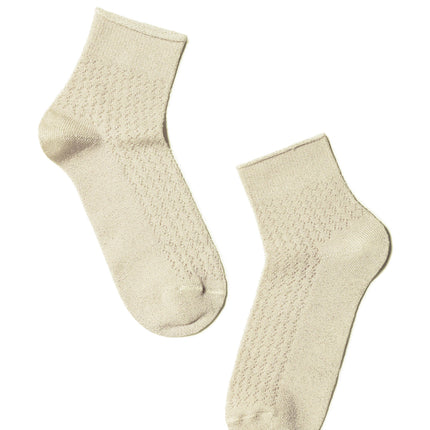 Conte Ajour #19S-186SP(180) - 1 pair Openwork Viscose Women's Socks with Lurex