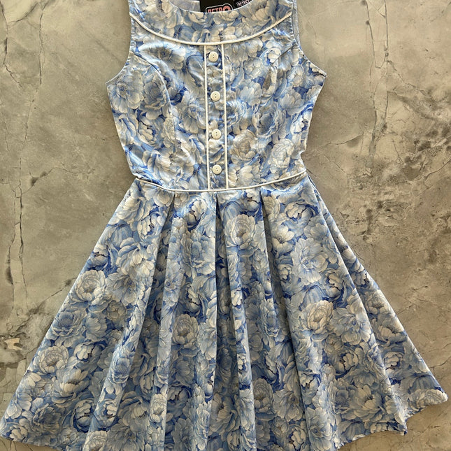 Elizabeth Dress in Sky Floral