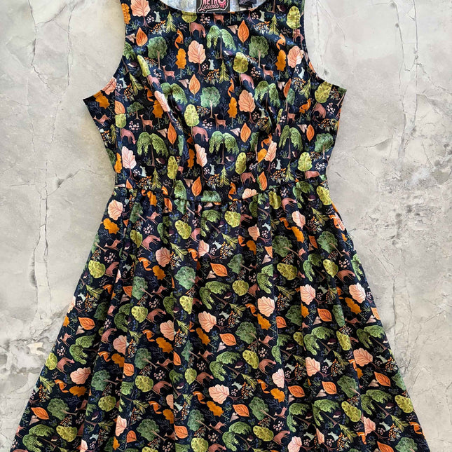 Woodland Vintage Dress in Navy