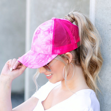 CC Tie Dye Ponytail Caps