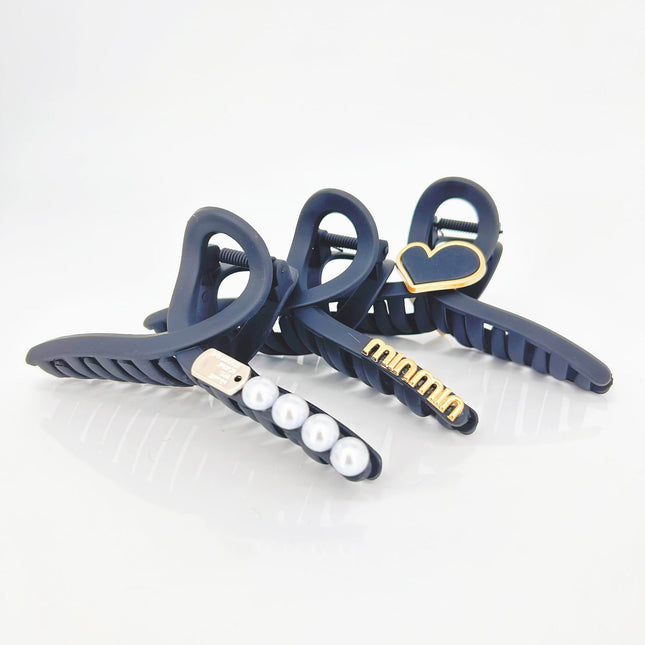 3-Pack Large Claw Hair Clips for Thick Hair – Elegant & Durable - Shaketea