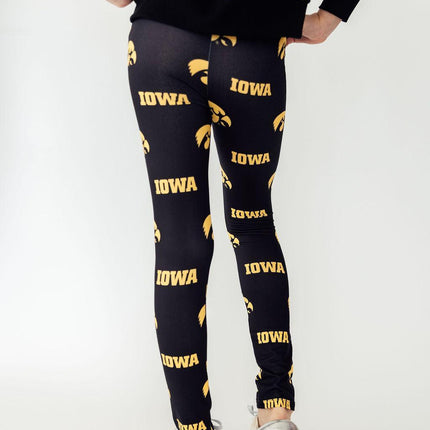 Iowa Black Tigerhawk Leggings