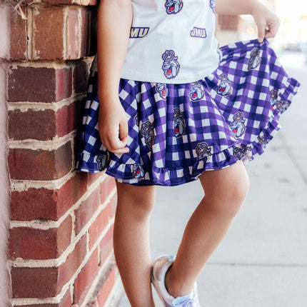 JMU Plaid Duke Dog Twirl Skort
