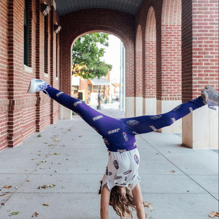 JMU Purple Duke Dog Leggings