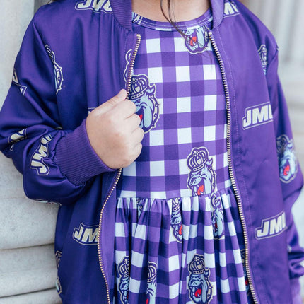 JMU Purple Duke Dog Satin Jacket