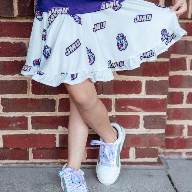 JMU White Duke Dog Twirl Skort - Dashing Nova