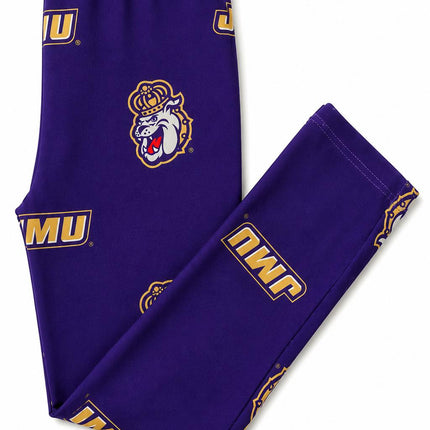 JMU Purple Duke Dog Leggings