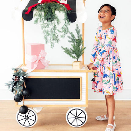 Jingle Saurus L/S Pocket Twirl Dress