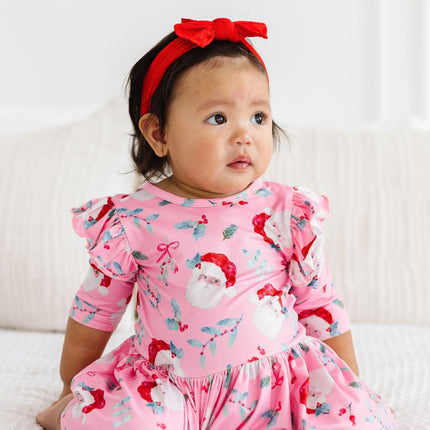 Jolly Old Saint Nick 3/4 Sleeve Flutter Twirl Bodysuit