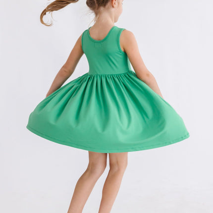 Kelly Green Tank Pocket Twirl Dress